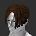 Game and Movie Character 3D Model with Brown Layered Hairstyle and Detailed Design