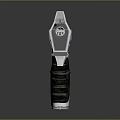 Futuristic Silver Pistol With Black Textured Grip And Nexus 7 Tech Design