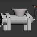Metal Meat Grinder With Perforated Front Plate Red Handle And Stable Base