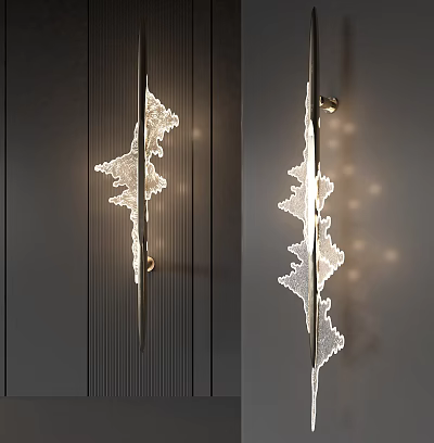 Modern Unique Wall Lamp With Artistic Shape And Lighting Effect 3d model
