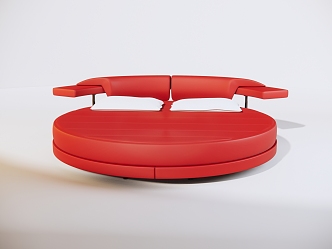 Modern Round Bed 3d model