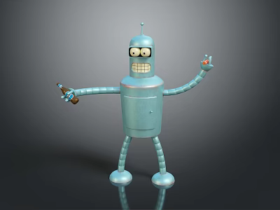 Robot Assistant Small Robot Butler Robot Butler Figure Game Figure 3d model