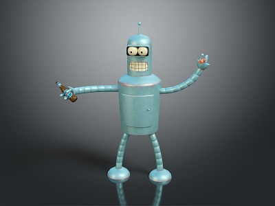 Robot Assistant Small Robot Butler Robot Butler Figure Game Figure 3d model