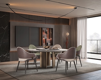 Modern Minotti Restaurant 3d model