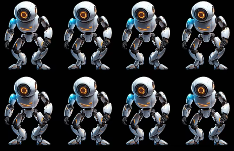Modern children's robot small humanoid robot cartoon children's robot toy robot artificial intelligence doll 3d model