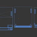 Three Modern Refrigerators With Black Silver Colors Water Dispenser And Multiple Door Designs