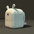 Decorative White Cartoon Animal Shaped Figurines With Wave Pattern And Black Dot