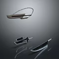 Modern Tactical Weapons Featuring Chain Blade Dagger Cleaver And Sharp Black Blades 3d model