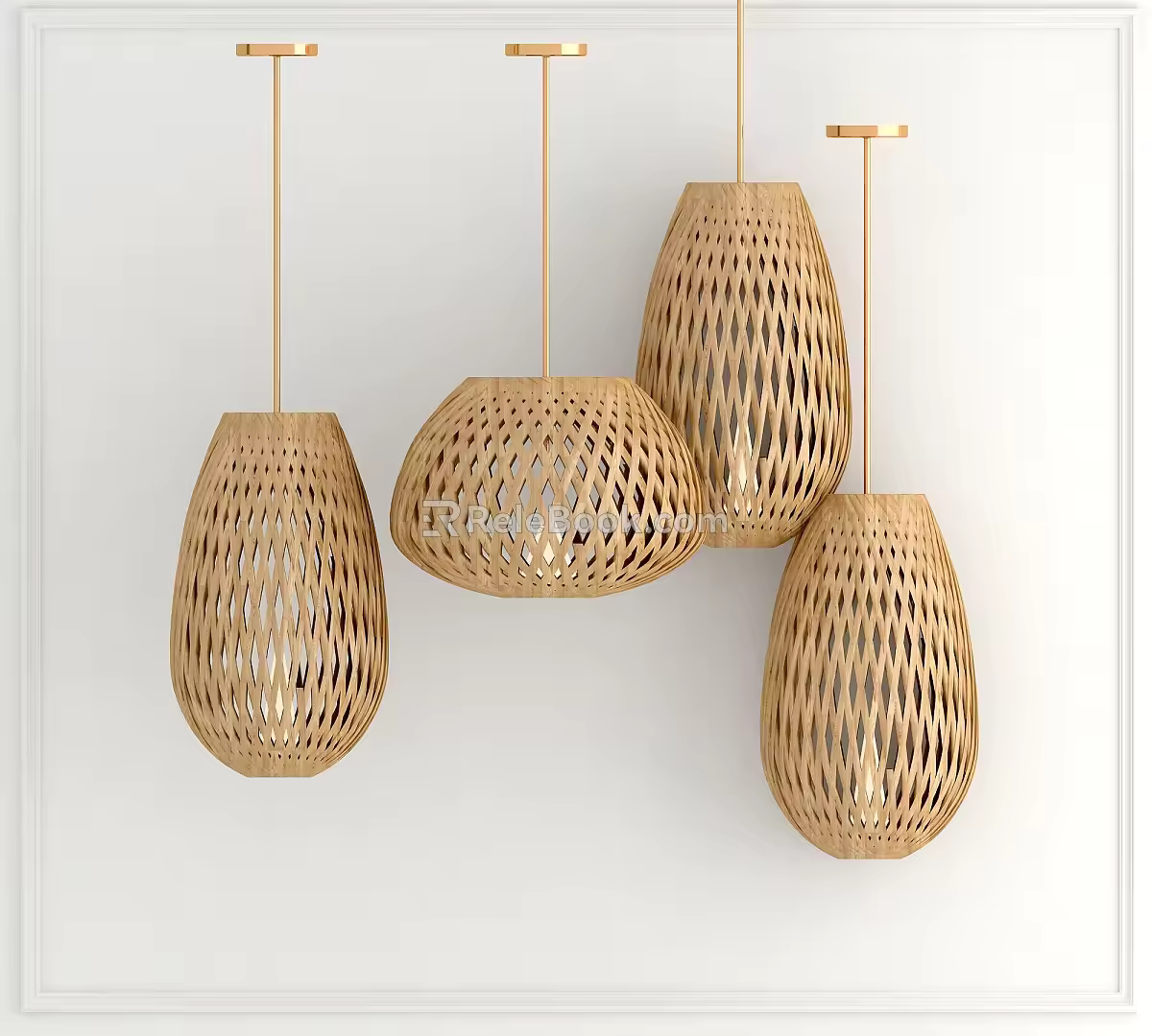 Chandelier Chinese Chandelier Rattan Chandelier Decorative Lamp 3d model