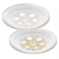 Modern Minimalist Round Ceiling Lights With White Floral Pattern LED Lighting 3d model