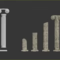 Classical Columns Collection With Various Sizes Styles And Textured Stone Finishes