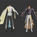 Men's Traditional Robes With Different Styles And Flowing Sashes On Mannequins