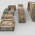 Explosive Box Wooden Box Cargo Box Cargo Box Cargo Box Cargo Container Terminal Box Low Face Number Low Mold Simple Mold Game Movie Level Realism 3d model