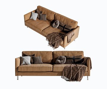 Modern double sofa 3d model