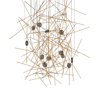 Light Luxury Chandelier Art Deco Chandelier 3d model