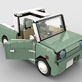 LEGO toy building blocks small car KCAR cartoon convertible 3d model