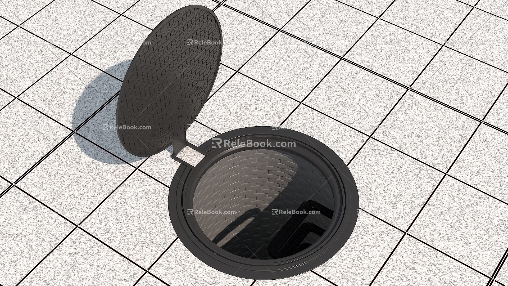 Sewer Scene Manhole Cover Rainwater Cover 3d model