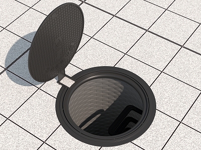 Sewer Scene Manhole Cover Rainwater Cover 3d model