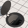 Sewer Scene Manhole Cover Rainwater Cover 3d model