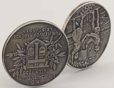 Vintage Silver Commemorative Coins With Engraved Historical Designs And Inscriptions From 1925 3d model
