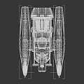 Futuristic Brown Aircraft 3D Model With Streamlined Design Transparent Cockpit And Metal Frame