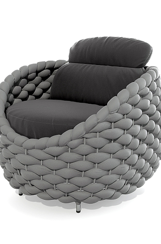 modern shaped sofa chair 3d model