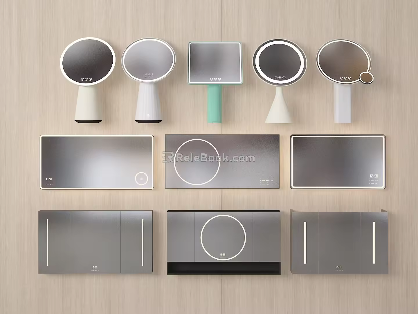 Modern Mirror Cabinet Desktop Mirror 3d model