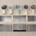 Modern Mirror Cabinet Desktop Mirror 3d model