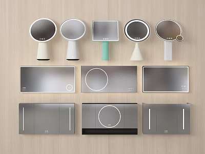 Modern Mirror Cabinet Desktop Mirror 3d model