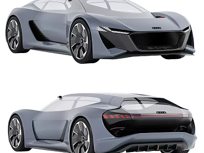Audi Concept Cars Showcasing Sleek Design Front And Rear 3d model
