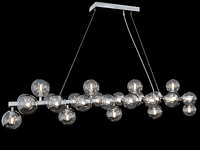 American Chandelier Simple Dining Room Glass Nordic Living Room Bedroom Bar Counter Hotel Villa Cafe Model Room Chandelier Industrial Style 3d model