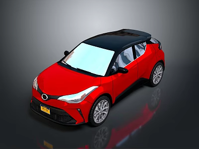 Red Modern SUV Car With Black Roof Silver Wheels And Front Design 3d model Red Modern SUV Car With Black Roof Silver Wheels And Front Design 3d model