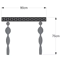 Elegant Dining Table With Black Tabletop Greek Key Pattern Trim And Ornate Twisted Legs