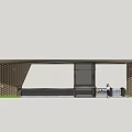 Modern Gate Community Gate 3d model