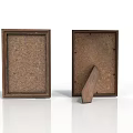 Wooden Frame Furniture With Cork Surface Two Brown Frames And Stand Support