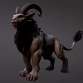 Horn Sphinx Demon Mount Reptile 3d model