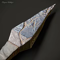 Handcrafted Metallic Dagger Weapon With Ring Pommel And Textured Blade