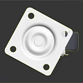 Swivel Caster Wheel Featuring Silver Square Plate And Gray Rubber Tire For Industrial Use