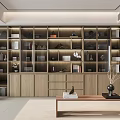 Log bookcase 3d model