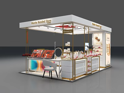 Vivian Bonnell Store Modern Retail Space With Product Displays Shelves Beauty Items And Elegant Lighting 3d model