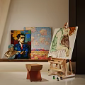 Modern easel combination 3d model