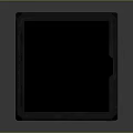 ShadowPlay Equipment Shell with Black Frame Glass Panels Square Design and Red Bottom Details