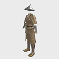 Traditional Gold Warrior Armor Historical Weapon Equipment With Helmet And Boots