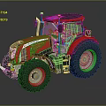 Red Case IH Tractor With Large Wheels And Black Red Exterior Design