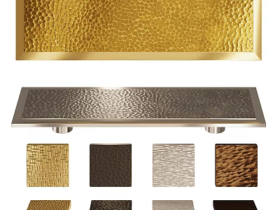 Hammered Texture Pull Handles in Gold Silver with Various Colors Finishes 3d model