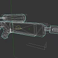 Futuristic White And Black Weapon With Modern Design Barrel Grip And Tactical Features