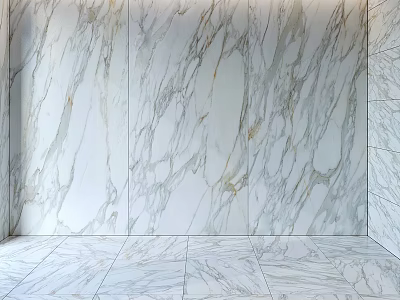 Elegant Modern Marble Wall And Floor Components With Natural Vein Texture 3d model