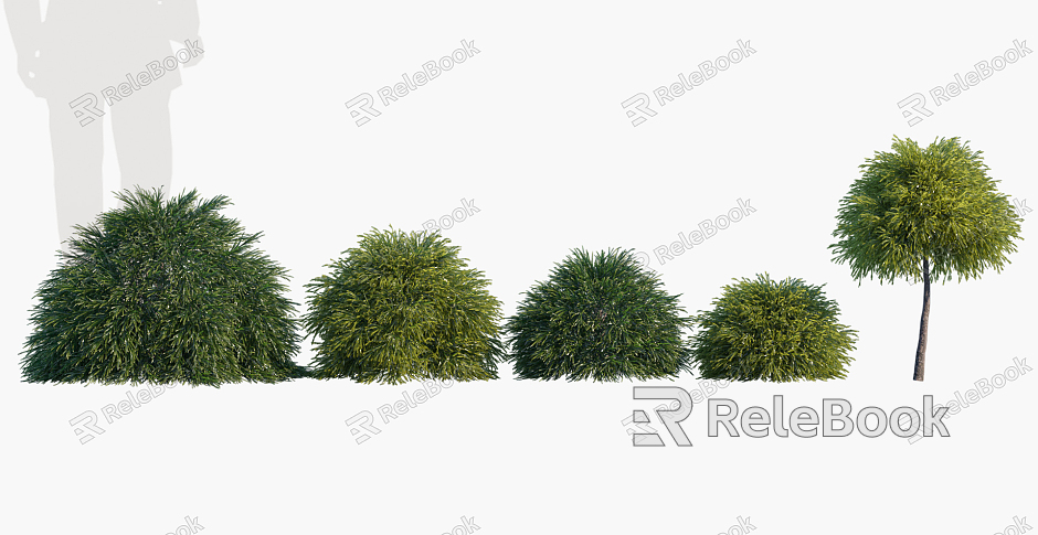 Modern Shrub Trees model