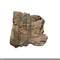 Natural Rock Formation With Textured Surface And Cracked Beige Brown Layers