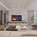 Elegant Modern Open Plan Living And Dining Room With Comfortable Sofas And Spacious Bright Interior